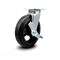 Service Caster 8 Inch Rubber on Steel Swivel Caster with Roller Bearing and Brake SCC SCC-30CS820-RSR-TLB - alternate 1